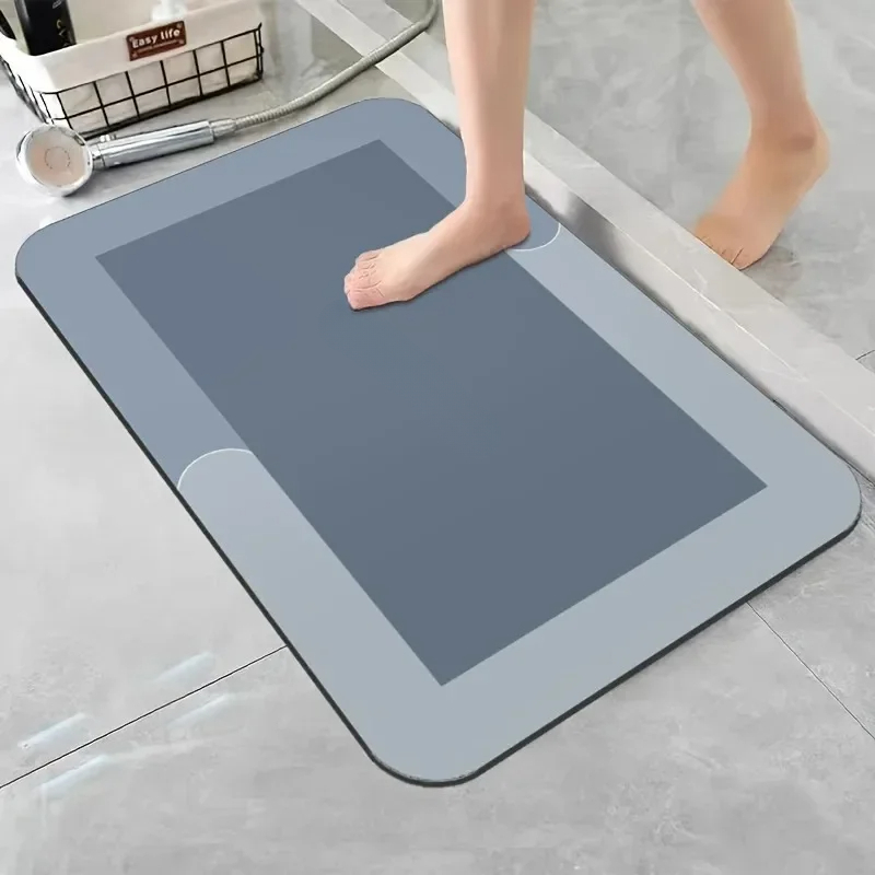 Bamboo Bath Mat - Tapete de Banho de Terra Diatomácea,