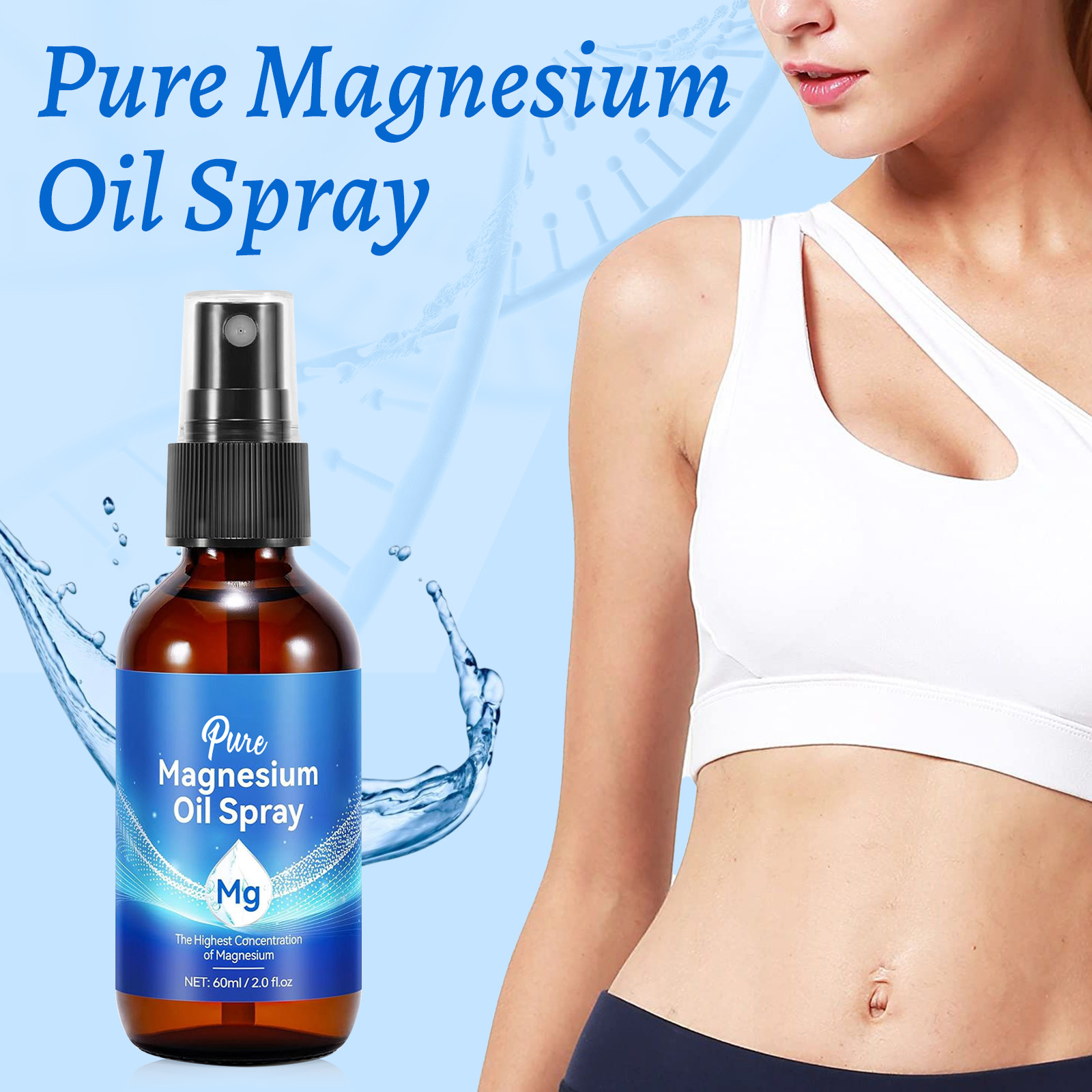 Bath Salts Magnesium - Óleo de magnésio natural 60ml -