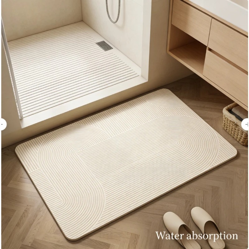 Tapete de Banheiro de Diatomit - Bamboo Bath Mat avaliação e preço