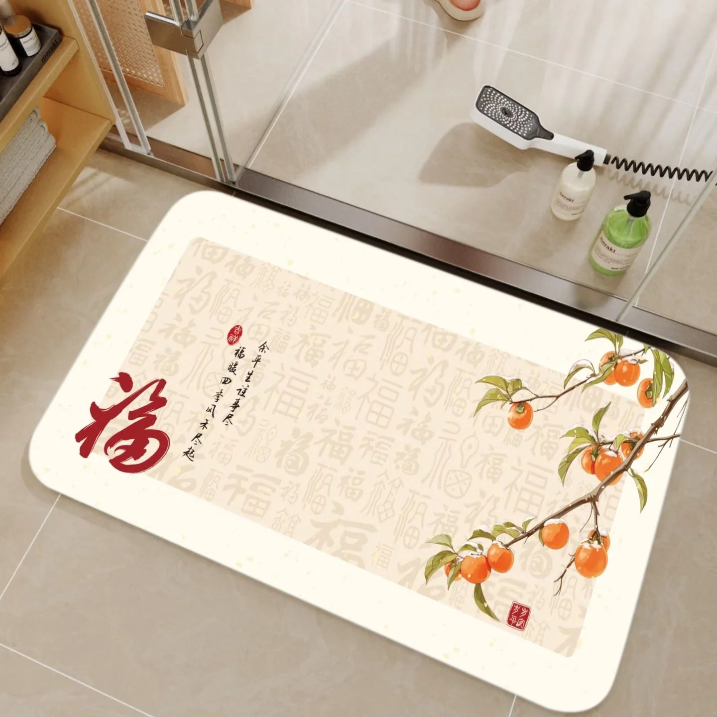 Tapete de banho VIKAMA, feito  - Bamboo Bath Mat avaliação e preço
